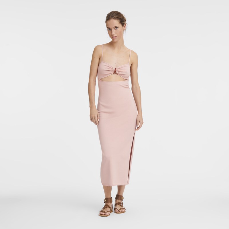 Longchamp Midi Dress Nude | 2467BAZSL