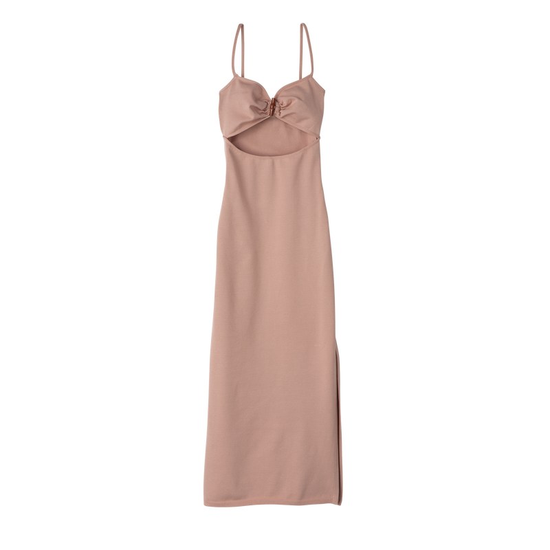 Longchamp Midi Dress Nude | 2467BAZSL