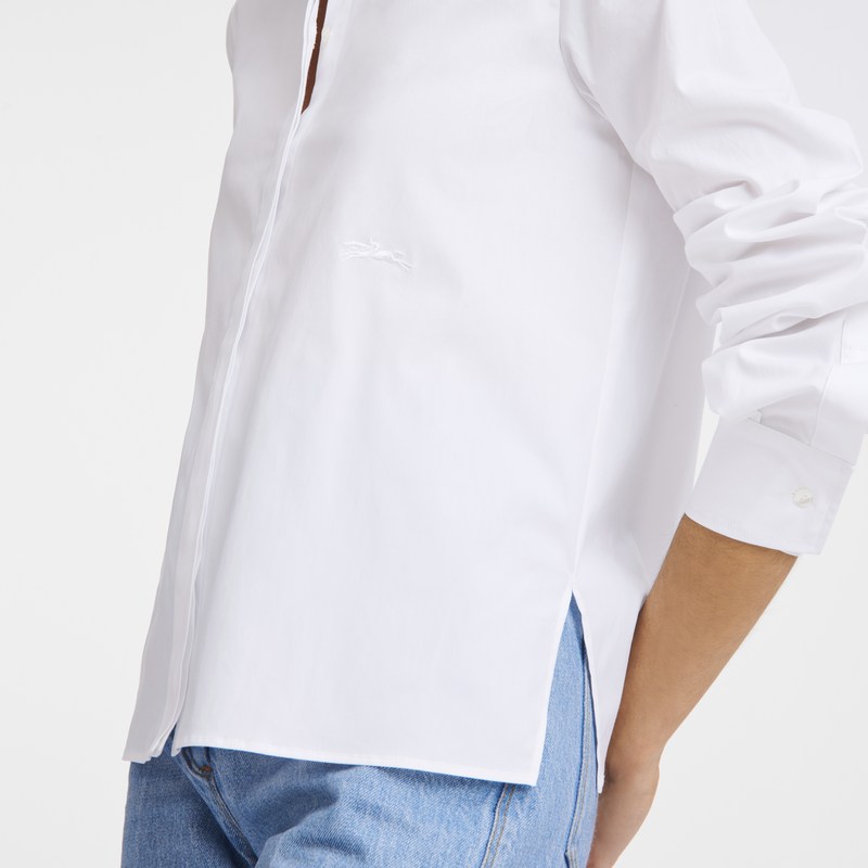 Longchamp Shirt Weiß | 4708XDJVO