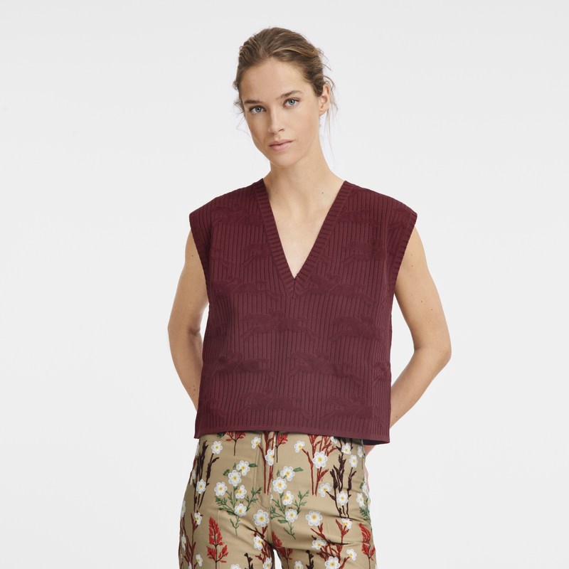 Longchamp Sleeveless Sweater Sienna | 2856GMWDI