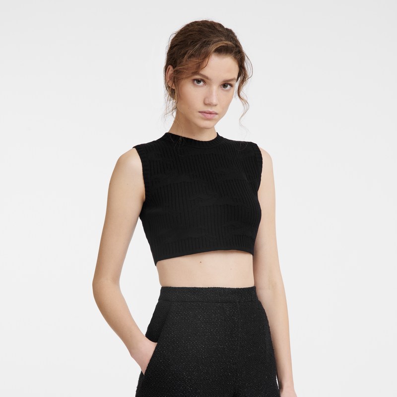 Longchamp Sleeveless Top Schwarz | 9547LUCDZ