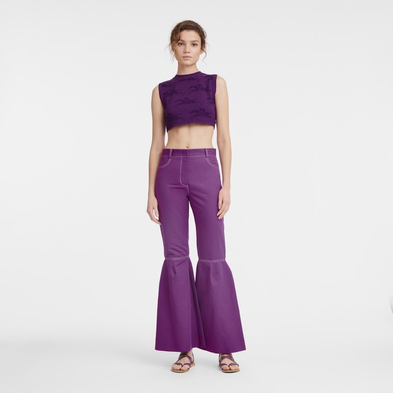 Longchamp Sleeveless Top Violet | 6507RJFVM