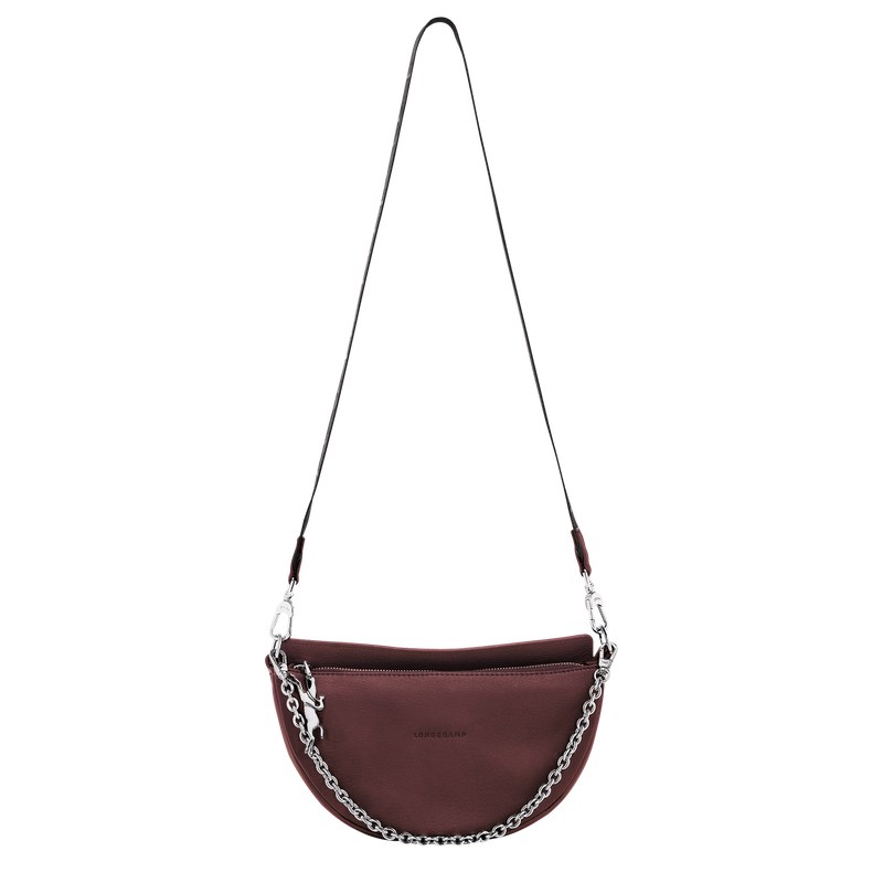 Longchamp Smile S Crossbody Bag Plum | 7649BDMTK