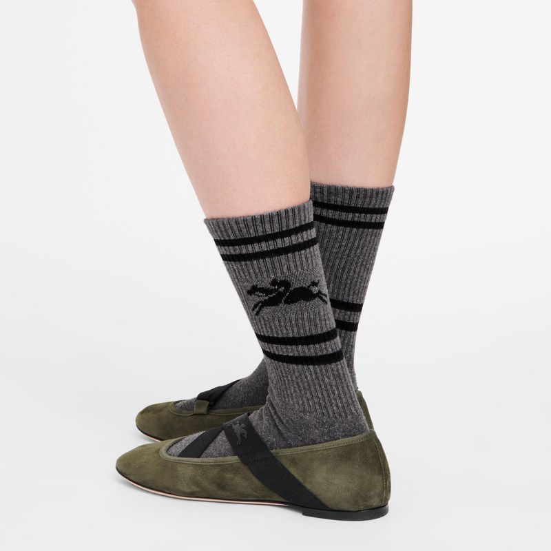 Longchamp Socks Anthracite | 5246LNJEX