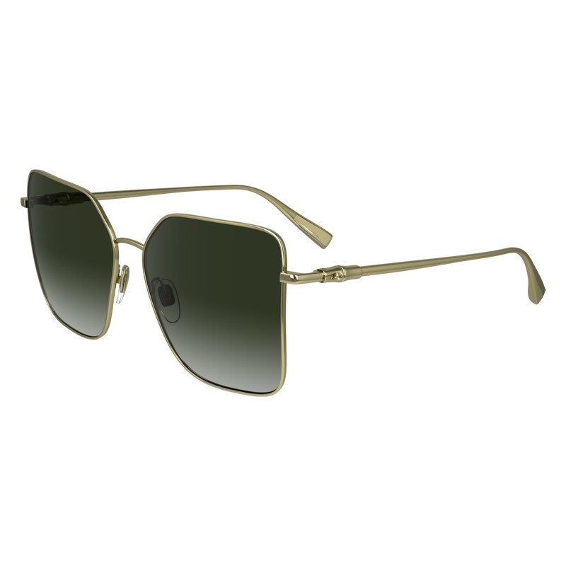 Longchamp Sunglasses Gold Khaki | 0291LXTNI