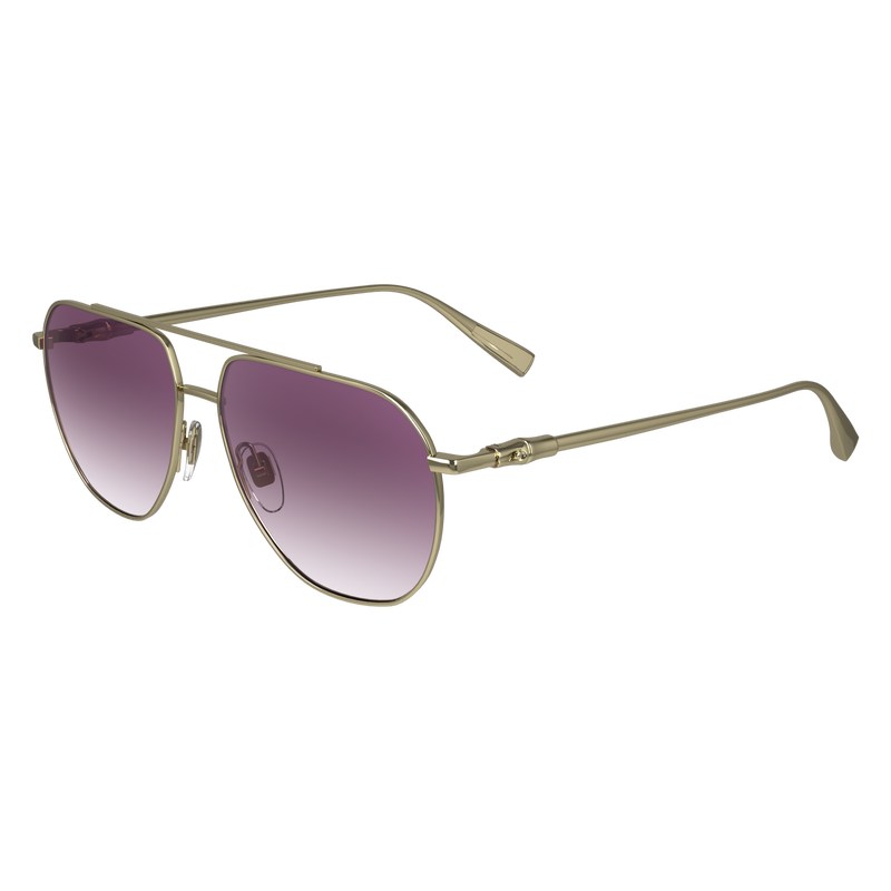 Longchamp Sunglasses Gold Rosa | 6203FLWAZ