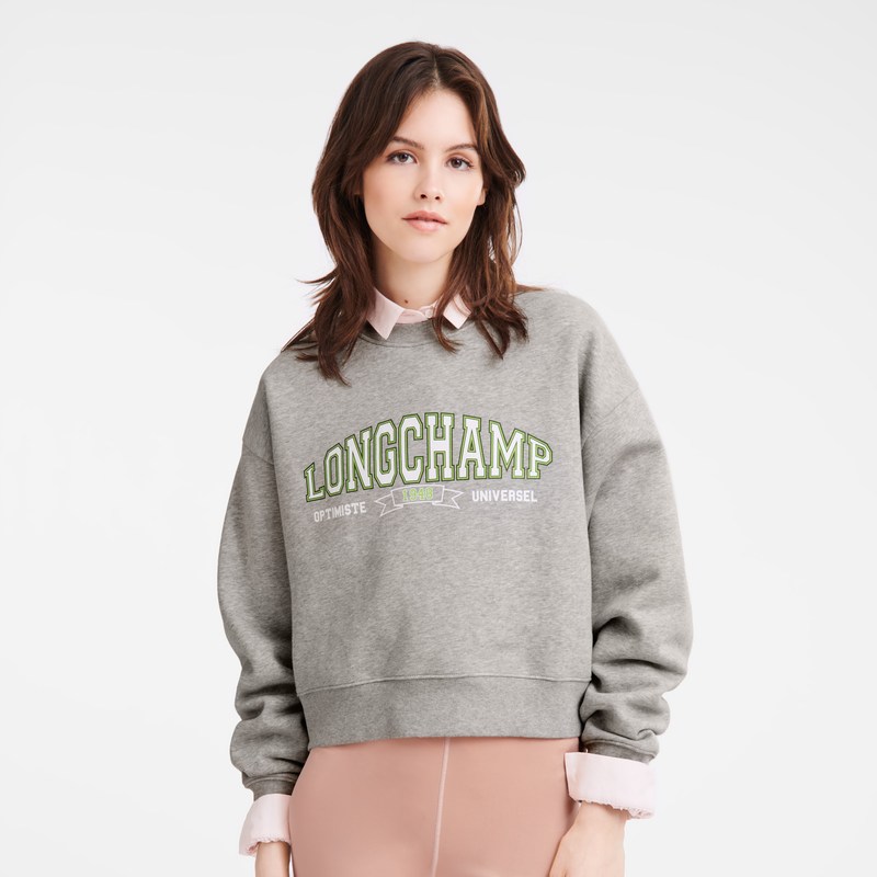 Longchamp Sweatshirt Grau | 1928MJBHS