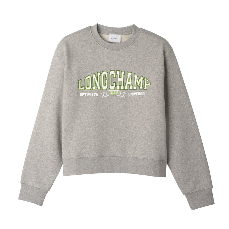 Longchamp Sweatshirt Grau | 1928MJBHS