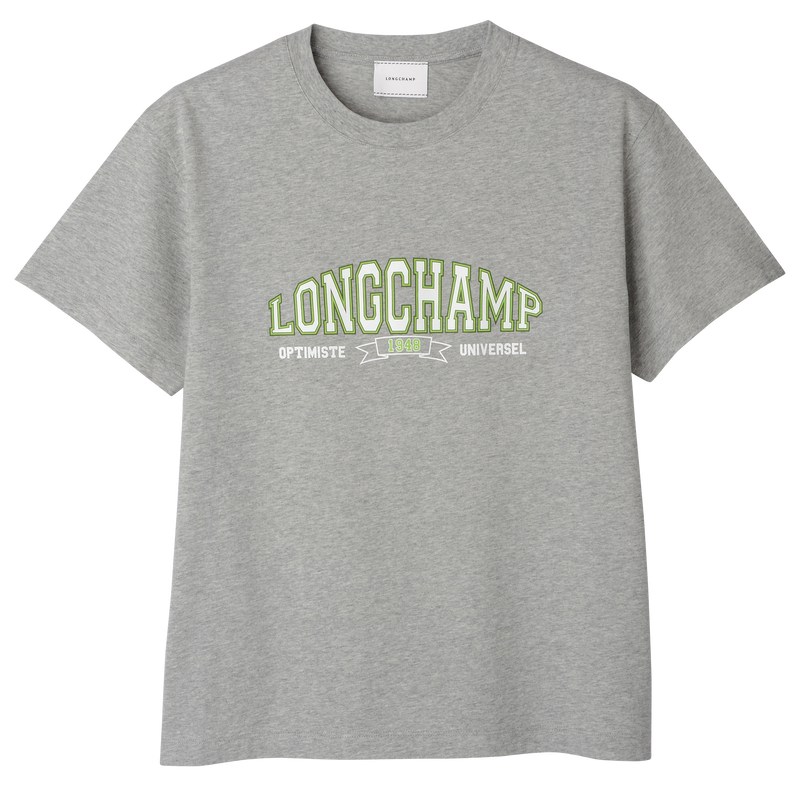 Longchamp T-shirt Grau | 3864BUFGD